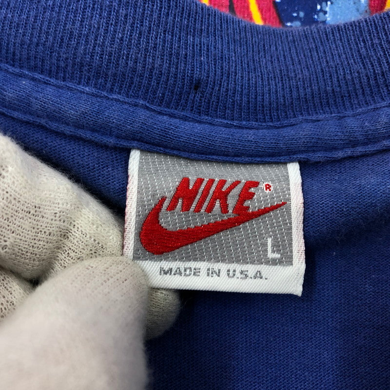 【現状渡し品】【メンズ】 NIKE ナイキ 90S AIR BY JORDAN TEE 両シングル 銀タグ エア バイ ジョーダン 半袖Tシャツ ヴィンテージ トップス 146-260412-hn-07-fur サイズ：L カラー：ブルー系 万代Net店