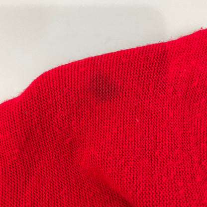 【中古品】【メンズ】 LACOSTE ラコステ プレーン　アクリル　カーディガン 147-260401-SS-08-iwa サイズ：L カラー：レッド 万代Net店