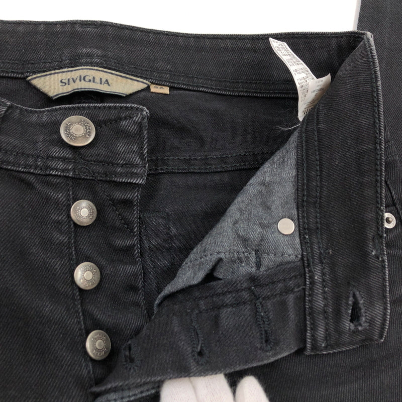 【中古品】【メンズ】 SIVIGLIA シヴィリア SLIM TAPERED STRETCH DENIM スリムテーパード ストレッチデニム ボトムス 152-260921-hn-05-fur サイズ：29 カラー：ブラック 万代Net店
