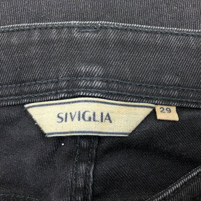 【中古品】【メンズ】 SIVIGLIA シヴィリア SLIM TAPERED STRETCH DENIM スリムテーパード ストレッチデニム ボトムス 152-260921-hn-05-fur サイズ：29 カラー：ブラック 万代Net店