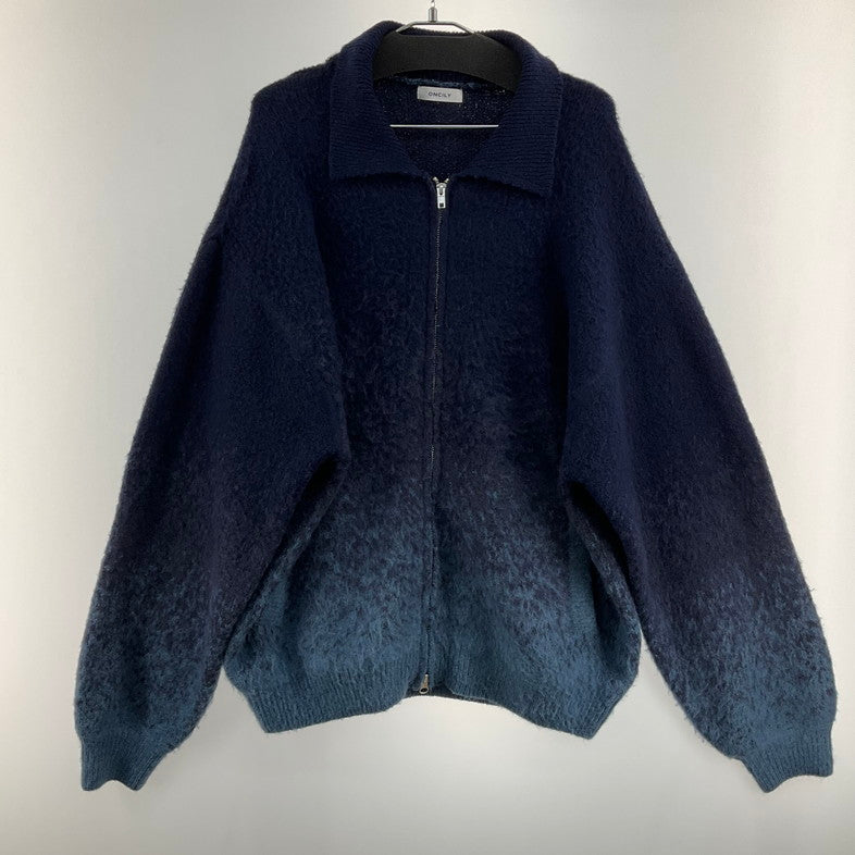 【中古品】【メンズ】 ONCILY グラデーション ハーフジップ ニットセーター 147-260401-SS-11-iwa サイズ：M カラー：ブルー 万代Net店