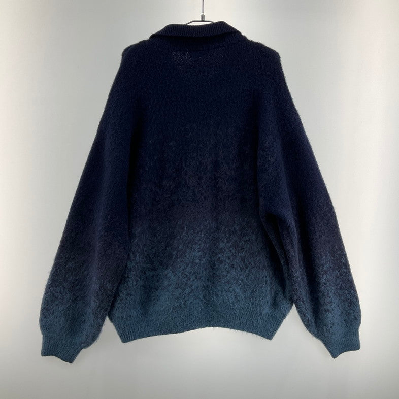 【中古品】【メンズ】 ONCILY グラデーション ハーフジップ ニットセーター 147-260401-SS-11-iwa サイズ：M カラー：ブルー 万代Net店
