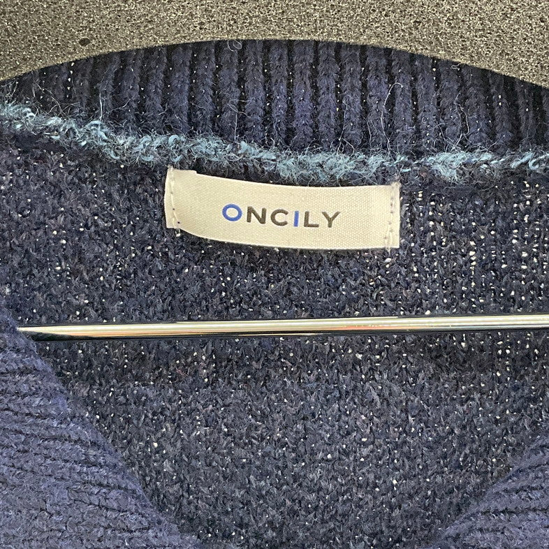 【中古品】【メンズ】 ONCILY グラデーション ハーフジップ ニットセーター 147-260401-SS-11-iwa サイズ：M カラー：ブルー 万代Net店