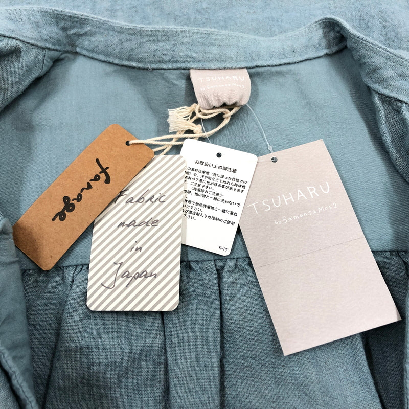 【中古品】【レディース】 TSUHARU BY SAMANSA MOS2 ツハル バイ サマンサモスモス 麻羊飼いワンピース 170-260923-hn-02-fur サイズ：F カラー：サックスブルー 万代Net店