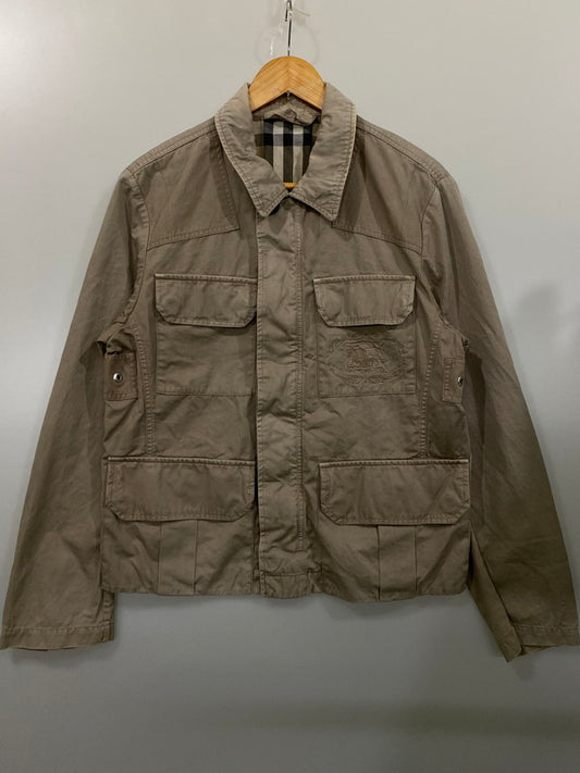 【中古品】【メンズ】 BURBERRY バーバリー FIELD JACKET 胸刺繍 フィールドジャケット アウター 141-240624-yn-06-min サイズ：M カラー：グレー系 万代Net店