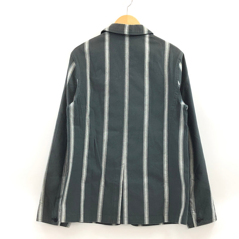 【中古品】【メンズ】 THE CRIME クライミー STRIPE TAILORED JACKET ストライプテーラードジャケット アウター 142-260923-hn-03-fur サイズ：M カラー：チャコール/グレー 万代Net店