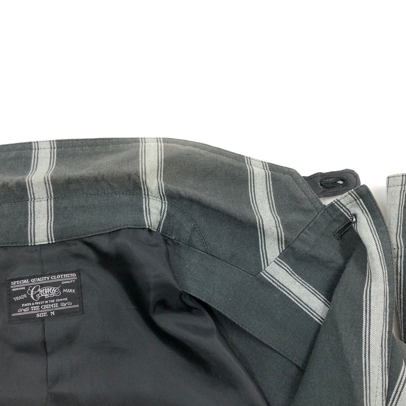 【中古品】【メンズ】 THE CRIME クライミー STRIPE TAILORED JACKET ストライプテーラードジャケット アウター 142-260923-hn-03-fur サイズ：M カラー：チャコール/グレー 万代Net店