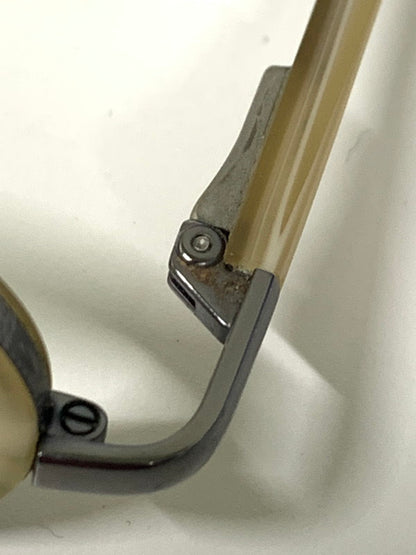【中古品】【メンズ】 EYEBOBS アイブブス メガネ 度入り 203-260707-jt-28-min サイズ：36 □ 25 カラー：シルバー/ベージュ 万代Net店