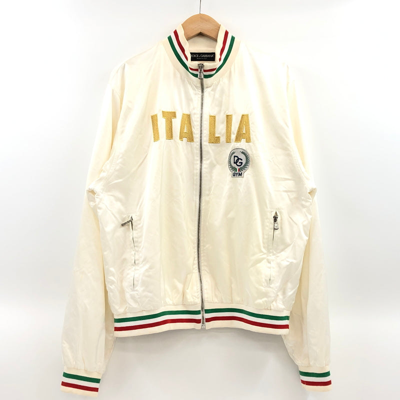 【中古品】【メンズ】 DOLCE＆GABBANA ドルチェアンドガッバーナ "ITALIA" TRACK JACKET イタリア トラックジャケット アウター 141-260923-hn-04-fur サイズ：54 カラー：ホワイト系 万代Net店