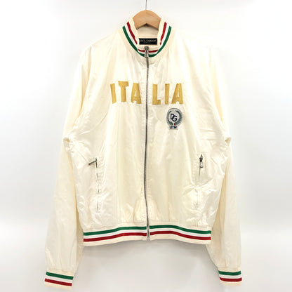 【中古品】【メンズ】 DOLCE＆GABBANA ドルチェアンドガッバーナ "ITALIA" TRACK JACKET イタリア トラックジャケット アウター 141-260923-hn-04-fur サイズ：54 カラー：ホワイト系 万代Net店