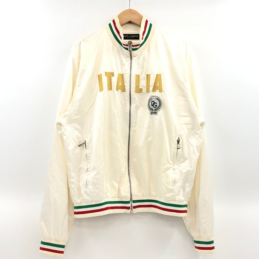 【中古品】【メンズ】 DOLCE＆GABBANA ドルチェアンドガッバーナ "ITALIA" TRACK JACKET イタリア トラックジャケット アウター 141-260923-hn-04-fur サイズ：54 カラー：ホワイト系 万代Net店