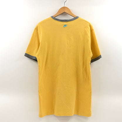【中古品】【メンズ】 NIKE ナイキ 00'S LOGO RINGER S/S TEE ロゴ リンガー 半袖Tシャツ ヴィンテージ トップス 146-260413-hn-04-fur サイズ：XXLT カラー：イエロー/グレー 万代Net店