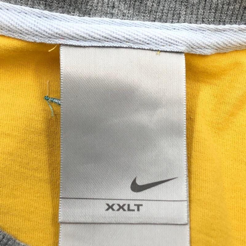 【中古品】【メンズ】 NIKE ナイキ 00'S LOGO RINGER S/S TEE ロゴ リンガー 半袖Tシャツ ヴィンテージ トップス 146-260413-hn-04-fur サイズ：XXLT カラー：イエロー/グレー 万代Net店