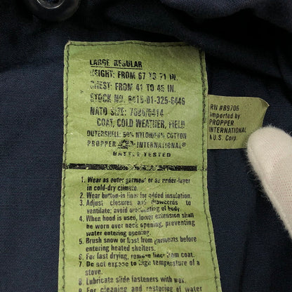 【現状渡し品】【メンズ】 US.ARMY アメリカ軍 8415-01-325-6446 ジャケット ミリタリー アウター 146-260119-hn-02-fur サイズ：L カラー：ネイビー 万代Net店