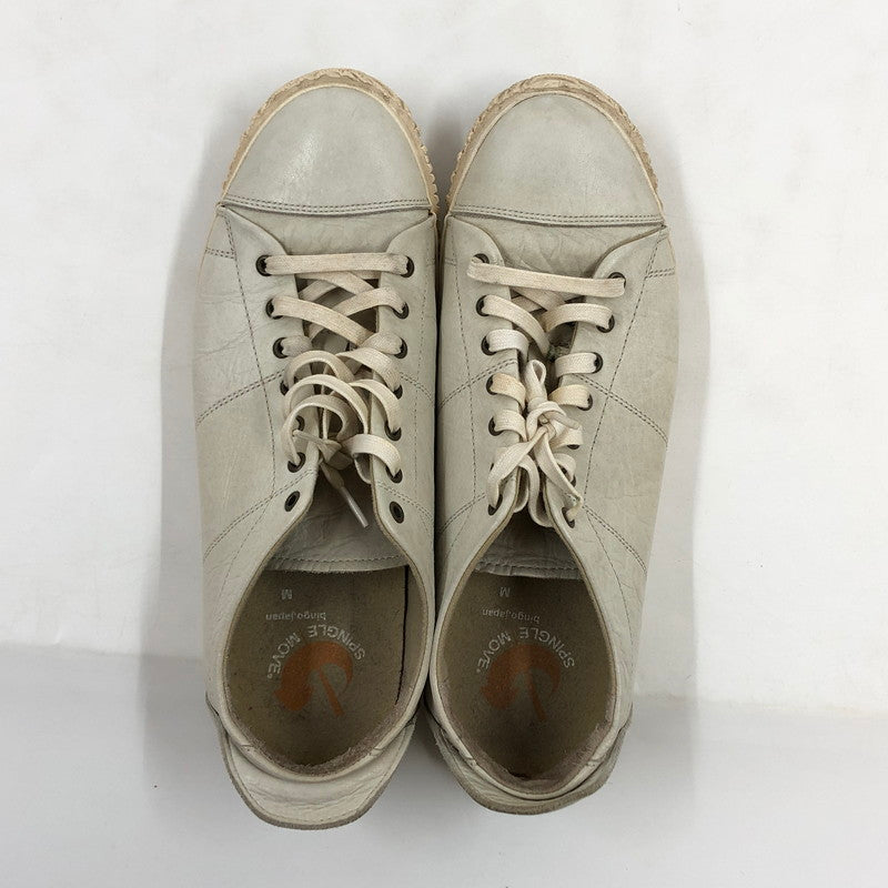 【ジャンク品】【メンズ/レディース】 SPINGLE MOVE スピングルムーブ SPM-272 レザー スニーカー シューズ 靴 164-251103-hn-09-fur サイズ：M(25.5cm相当) カラー：ホワイト系 万代Net店