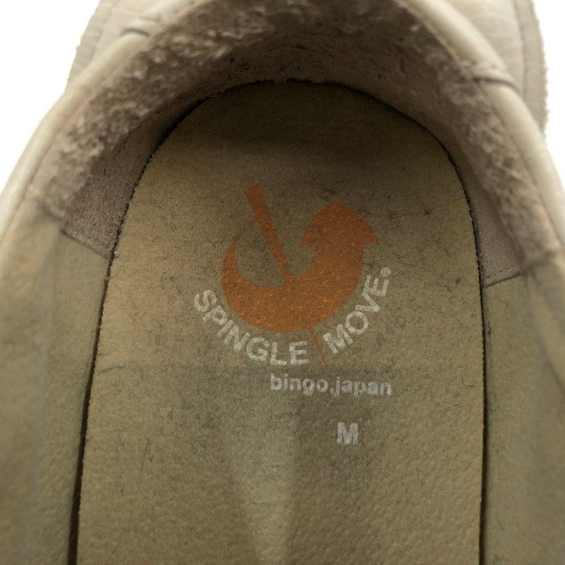【ジャンク品】【メンズ/レディース】 SPINGLE MOVE スピングルムーブ SPM-272 レザー スニーカー シューズ 靴 164-251103-hn-09-fur サイズ：M(25.5cm相当) カラー：ホワイト系 万代Net店
