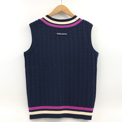 【中古品】【メンズ】 PEARLY GATES パーリーゲイツ KNIT VEST 053-173103 ニットベスト トップス 148-260923-hn-05-fur サイズ：5 カラー：ネイビー 万代Net店