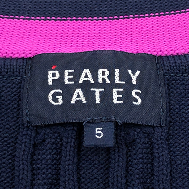 【中古品】【メンズ】 PEARLY GATES パーリーゲイツ KNIT VEST 053-173103 ニットベスト トップス 148-260923-hn-05-fur サイズ：5 カラー：ネイビー 万代Net店