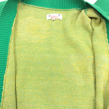 【中古品】【メンズ】 PATINA VINTAGE パティナ FLOWER DESIGN CARDIGAN 23101 フラワーデザイン カーディガン ニット トップス 146-260923-hn-06-fur サイズ：M カラー：グリーン系 万代Net店