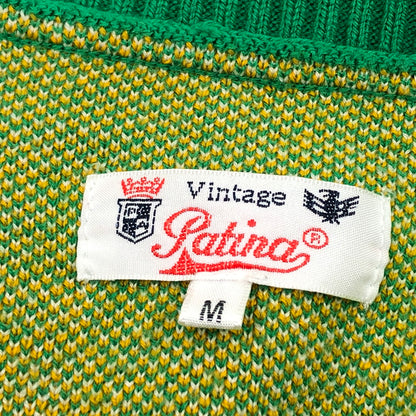 【中古品】【メンズ】 PATINA VINTAGE パティナ FLOWER DESIGN CARDIGAN 23101 フラワーデザイン カーディガン ニット トップス 146-260923-hn-06-fur サイズ：M カラー：グリーン系 万代Net店