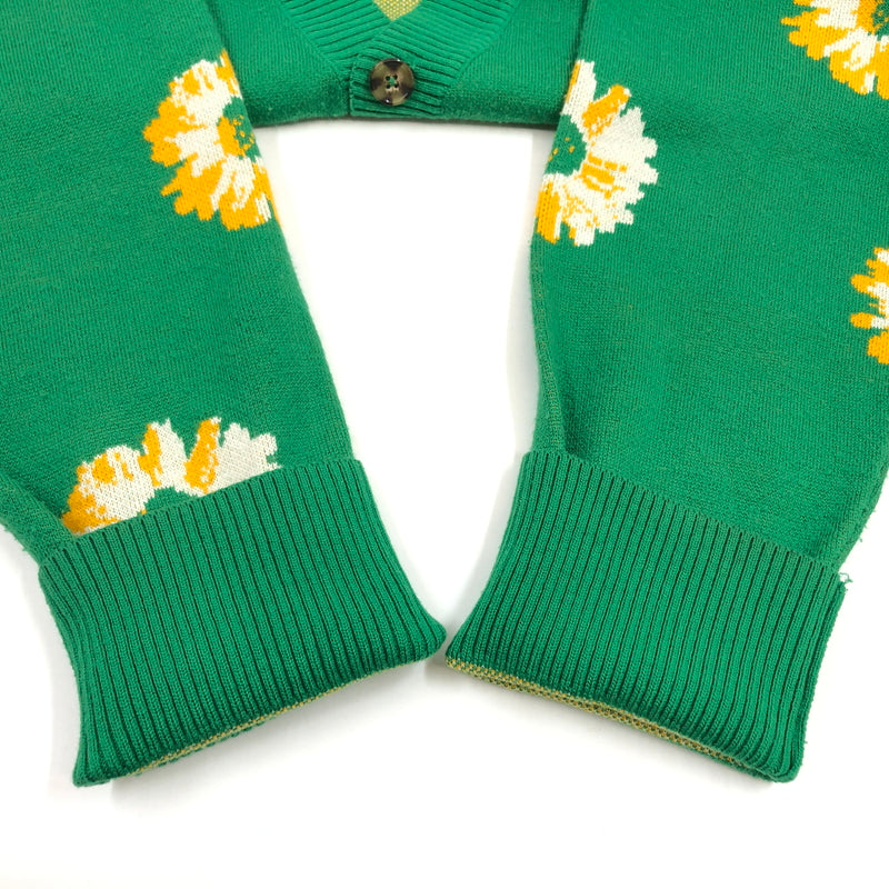 【中古品】【メンズ】 PATINA VINTAGE パティナ FLOWER DESIGN CARDIGAN 23101 フラワーデザイン カーディガン ニット トップス 146-260923-hn-06-fur サイズ：M カラー：グリーン系 万代Net店