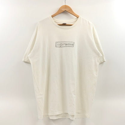 【中古品】【メンズ】 SUPREME シュプリーム × KAWS カウズ CHALK LOGO TEE チョークロゴ 半袖Tシャツ トップス 149-260923-hn-08-fur サイズ：XL カラー：ホワイト 万代Net店