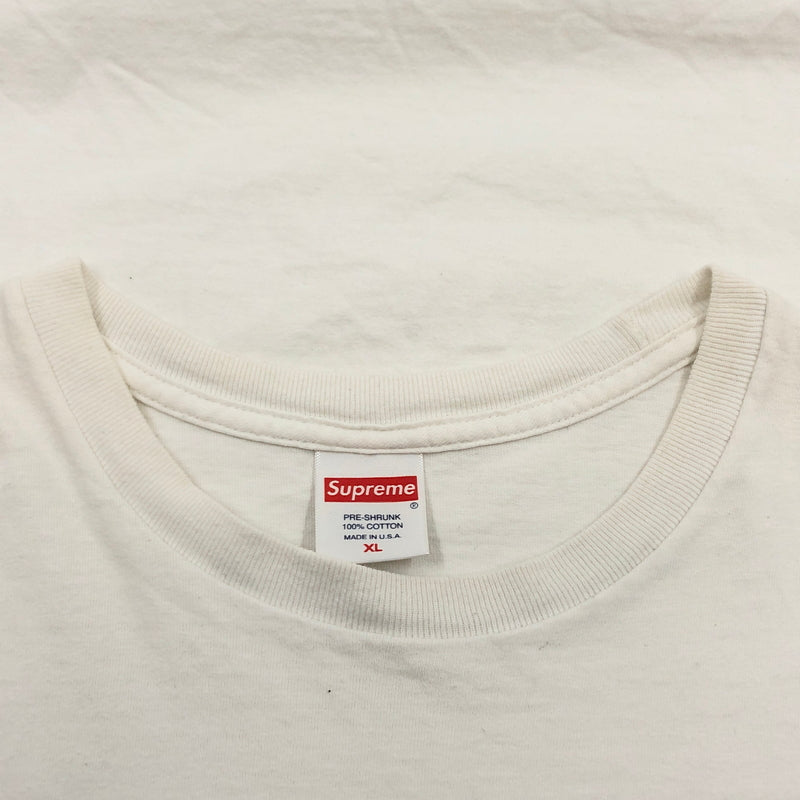【中古品】【メンズ】 SUPREME シュプリーム × KAWS カウズ CHALK LOGO TEE チョークロゴ 半袖Tシャツ トップス 149-260923-hn-08-fur サイズ：XL カラー：ホワイト 万代Net店