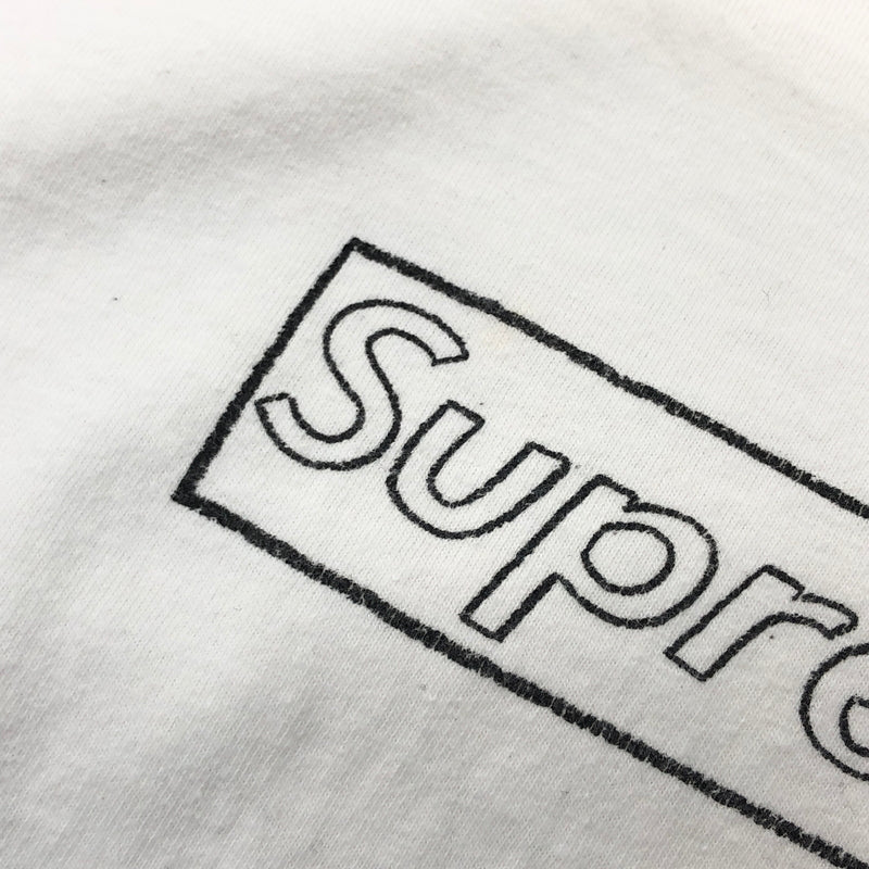【中古品】【メンズ】 SUPREME シュプリーム × KAWS カウズ CHALK LOGO TEE チョークロゴ 半袖Tシャツ トップス 149-260923-hn-08-fur サイズ：XL カラー：ホワイト 万代Net店