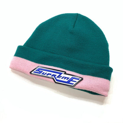 【中古品】【メンズ】 Supreme シュプリーム CUFFSTRIPE BEANIE ビーニー ニット帽子 185-260131-gm-34-fuz カラー：グリーン 万代Net店
