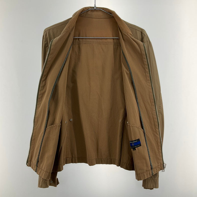 【現状渡し品】【メンズ】 R.NEWBOLD アールニューボールド ZIP UP BLOUZON 141-260402-SS-03-iwa サイズ：L カラー：ブラウン 万代Net店