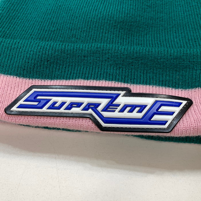 【中古品】【メンズ】 Supreme シュプリーム CUFFSTRIPE BEANIE ビーニー ニット帽子 185-260131-gm-34-fuz カラー：グリーン 万代Net店