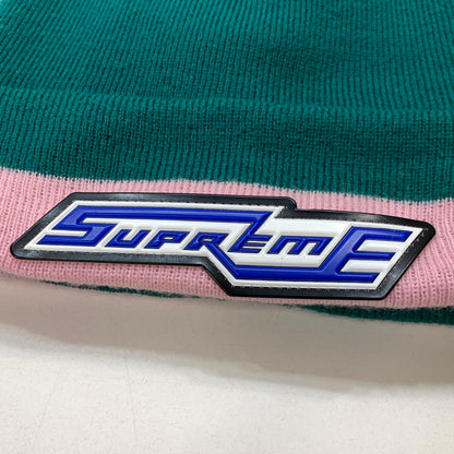 【中古品】【メンズ】 Supreme シュプリーム CUFFSTRIPE BEANIE ビーニー ニット帽子 185-260131-gm-34-fuz カラー：グリーン 万代Net店