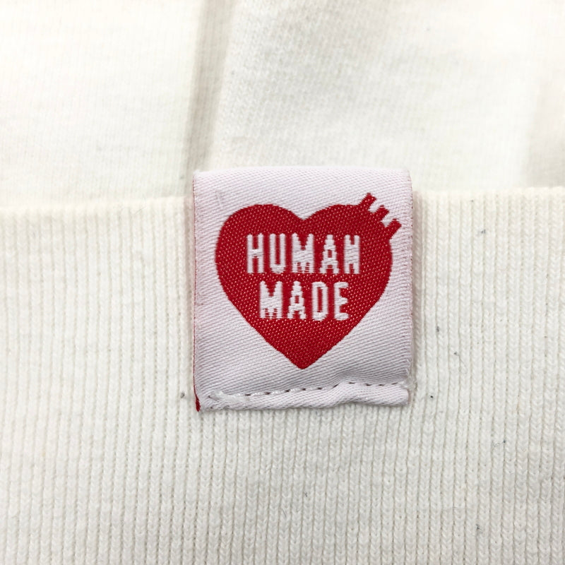 【中古品】【メンズ】 HUMAN MADE ヒューマンメード HEART LOGO LS TEE ハートロゴ 長袖Tシャツ トップス 142-260923-hn-09-fur サイズ：XL カラー：ホワイト 万代Net店