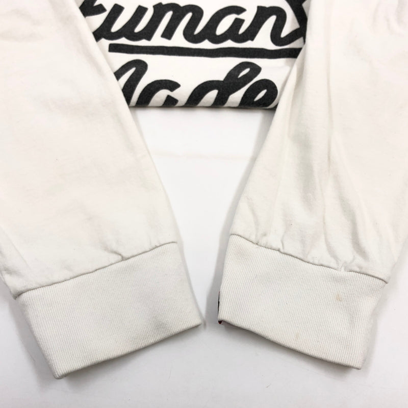 【中古品】【メンズ】 HUMAN MADE ヒューマンメード HEART LOGO LS TEE ハートロゴ 長袖Tシャツ トップス 142-260923-hn-09-fur サイズ：XL カラー：ホワイト 万代Net店