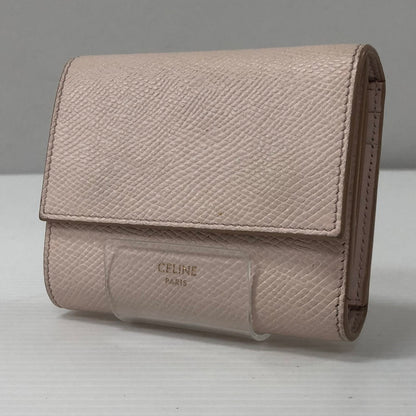 【中古品】【レディース】 CELINE セリーヌ CELINE トリフォールド 二つ折り財布 181-240520-rk-4-tei カラー：ベージュ 万代Net店