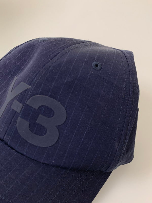 【中古品】【メンズ】 Y-3 ワイスリー RIP STOP LOGO CAP GT6383 ロゴキャップ 帽子 185-250418-yn-19-min カラー：ネイビー 万代Net店