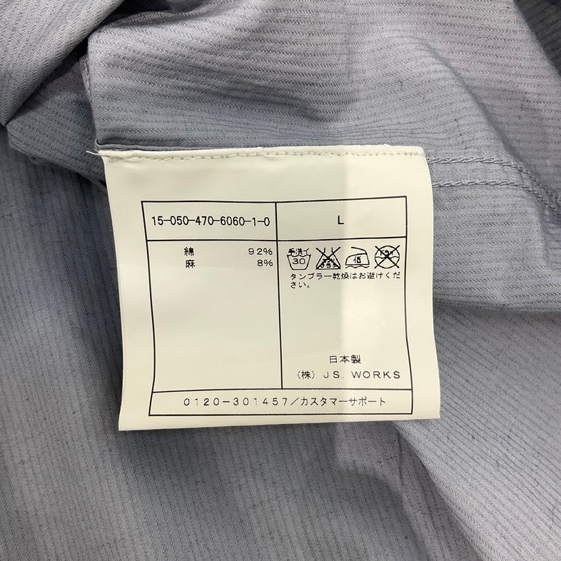 【中古品】【メンズ】 JOURNAL STANDARD J.S HOMESTEAD ジャーナルスタンダードホームステッド 長袖シャツ 147-260402-SS-06-iwa サイズ：L カラー：ブルー 万代Net店