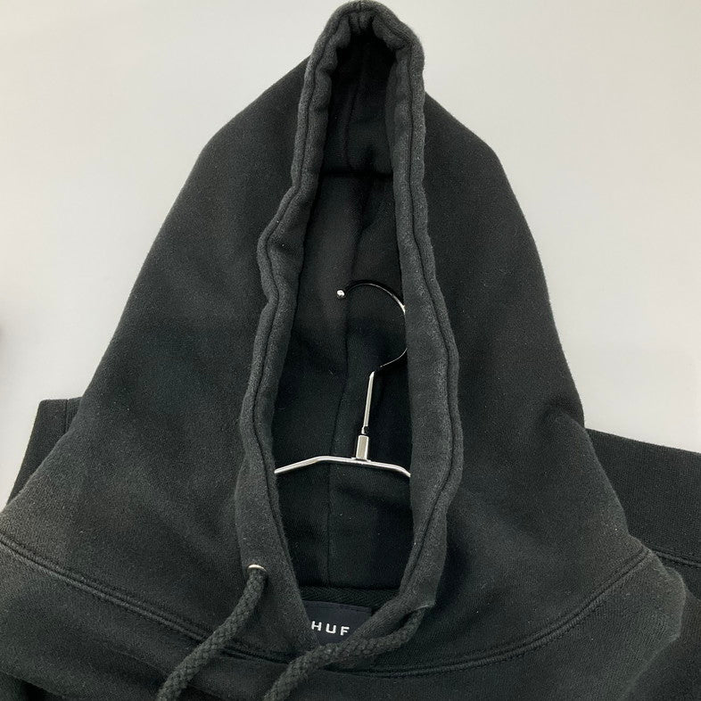 【中古品】【メンズ】 HUF ハフ THRASHER スラッシャー スウェットパーカー 147-260402-SS-07-iwa サイズ：M カラー：ブラック 万代Net店