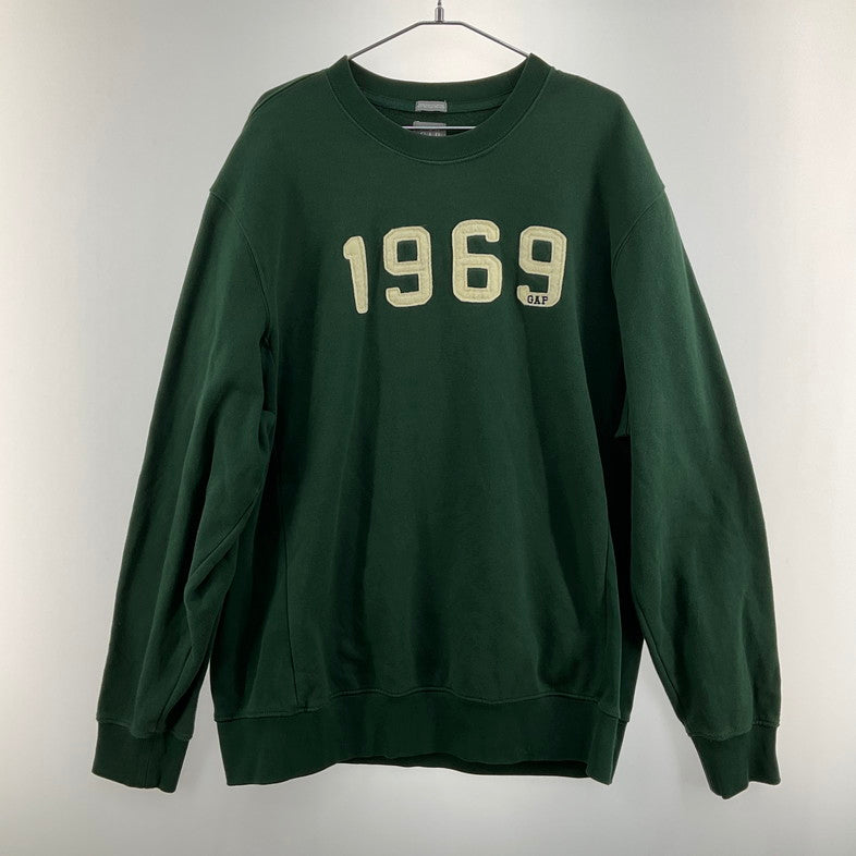 【中古品】【メンズ】 GAP ギャップ 1969ロゴ スウェット トレーナー 147-260402-SS-08-iwa サイズ：L カラー：グリーン 万代Net店