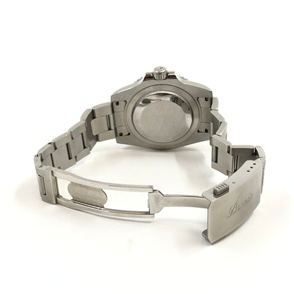 【中古品】【メンズ】 PARNIS パーニス GMT AUTOMATIC ANALOG WATCH 黒文字盤 GMTオートマチック アナログウォッチ 腕時計 197-260701-hn-12-fur カラー：シルバー系 万代Net店