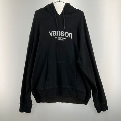 【中古品】【メンズ】 VANSON バンソン パーカー 147-260402-SS-09-iwa サイズ：XXL カラー：ブラック 万代Net店