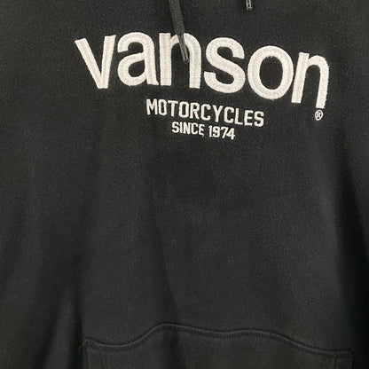【中古品】【メンズ】 VANSON バンソン パーカー 147-260402-SS-09-iwa サイズ：XXL カラー：ブラック 万代Net店