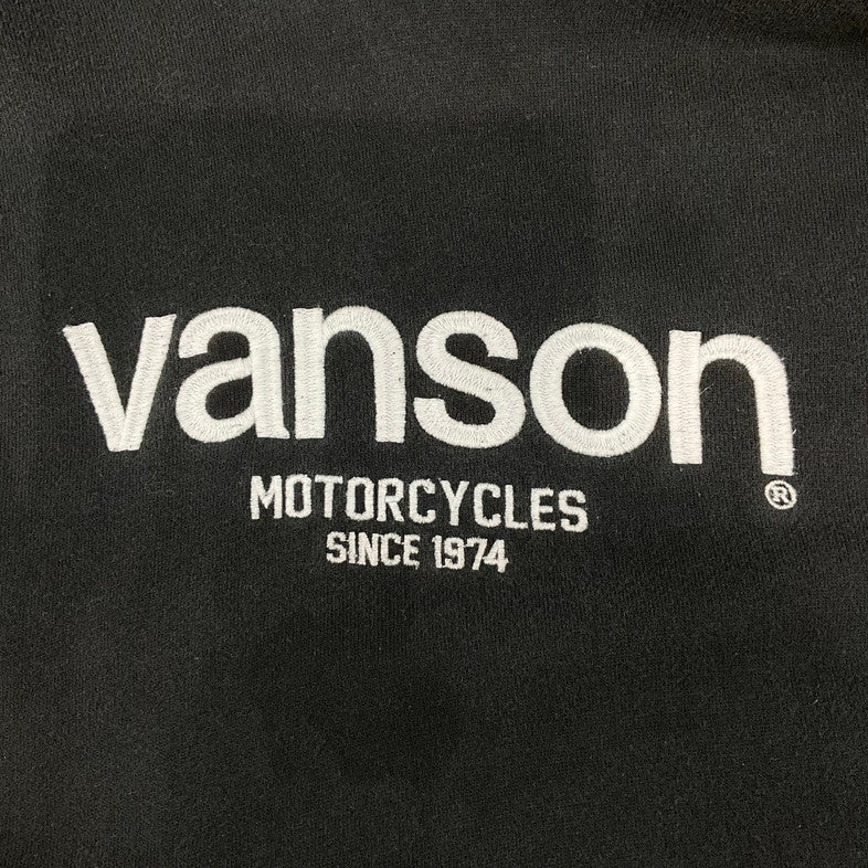 【中古品】【メンズ】 VANSON バンソン パーカー 147-260402-SS-09-iwa サイズ：XXL カラー：ブラック 万代Net店