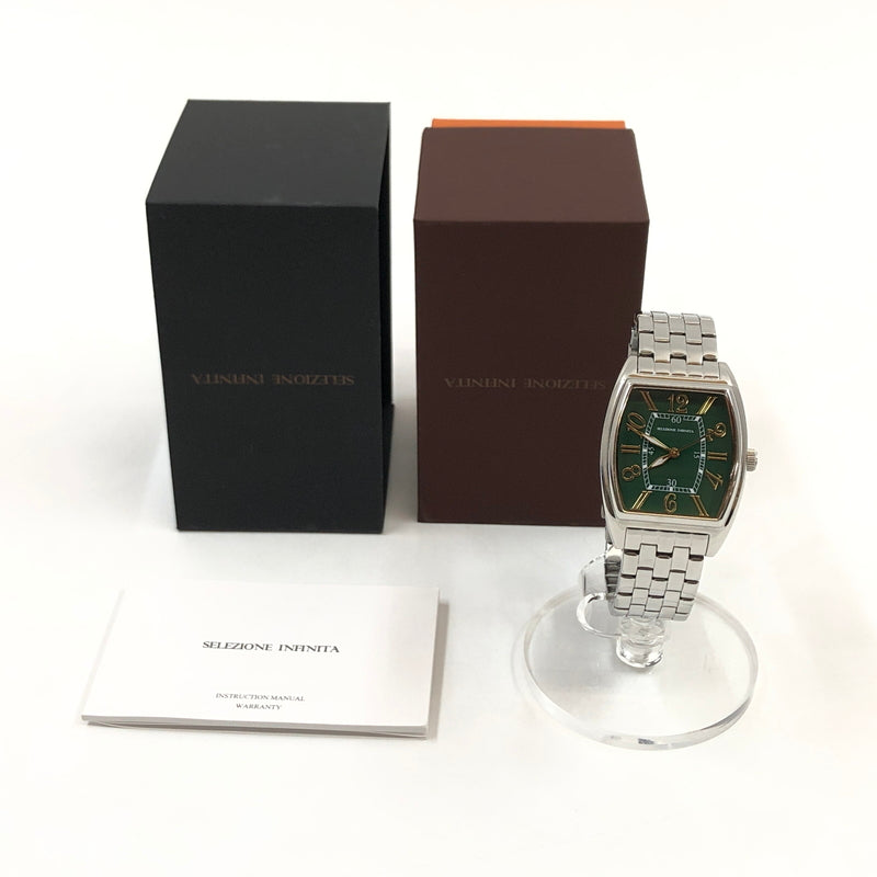 【中古品】【メンズ】 SELEZIONE INFINITA セレジオーネ・インフィニータ ANALOG WATCH SI101M-GR1A アナログ 電池式クオーツ 腕時計 197-260701-hn-14-fur カラー：シルバー/グリーン 万代Net店