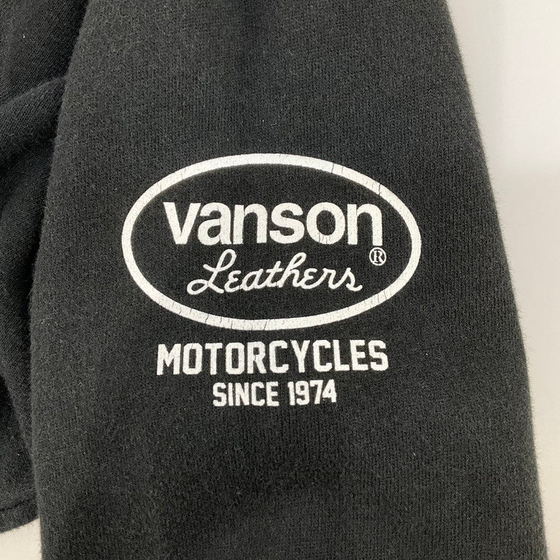 【中古品】【メンズ】 VANSON バンソン パーカー 147-260402-SS-09-iwa サイズ：XXL カラー：ブラック 万代Net店