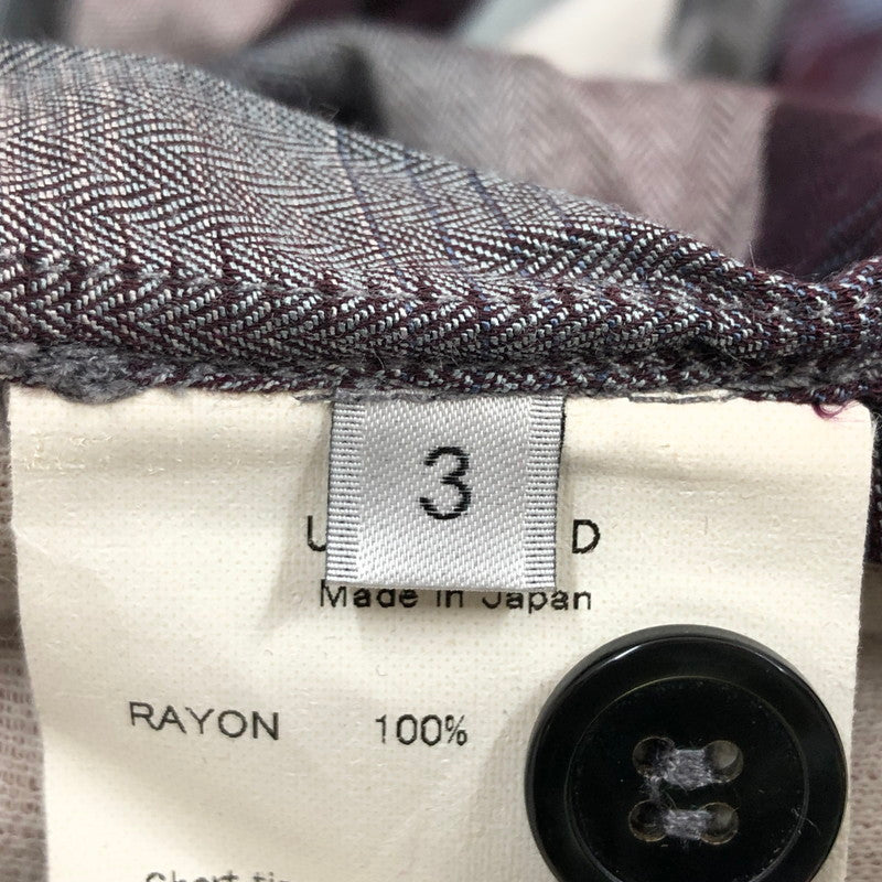 【現状渡し品】【メンズ】 UNUSED×SUGARHILL アンユーズド × シュガーヒル S/S OPEN COLLAR SHIRT US2148 半袖 オープンカラーシャツ カジュアルシャツ トップス 140-251105-hn-02-fur サイズ：3 カラー：マルチカラー 万代Net店