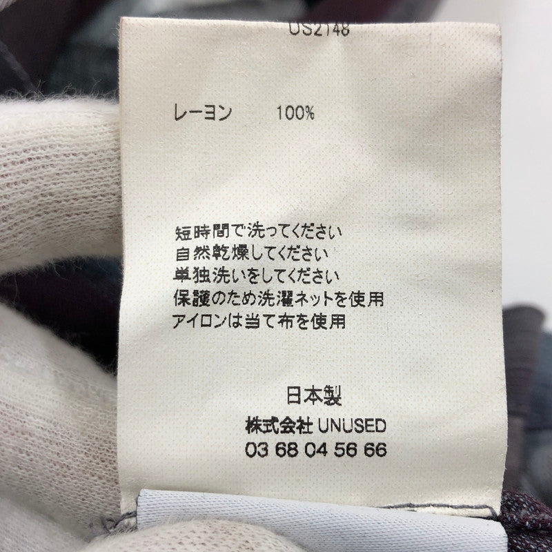 【現状渡し品】【メンズ】 UNUSED×SUGARHILL アンユーズド × シュガーヒル S/S OPEN COLLAR SHIRT US2148 半袖 オープンカラーシャツ カジュアルシャツ トップス 140-251105-hn-02-fur サイズ：3 カラー：マルチカラー 万代Net店