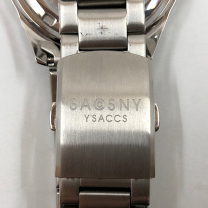 【中古品】【メンズ】 SACSNY Y'SACCS サクスニーイザック ANALOG WATCH SY-15223 緑文字盤 電池式クオーツ アナログ 腕時計 197-260702-hn-01-fur カラー：シルバー 万代Net店