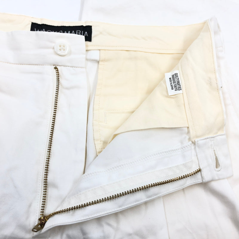 【中古品】【メンズ】 WACKO MARIA ワコマリア 26SS DOUBLE PLEATED CHINO TROUSERS 2タックチノトラウザーズ パンツ ボトムス 153-260924-hn-06-fur サイズ：M カラー：ホワイト 万代Net店