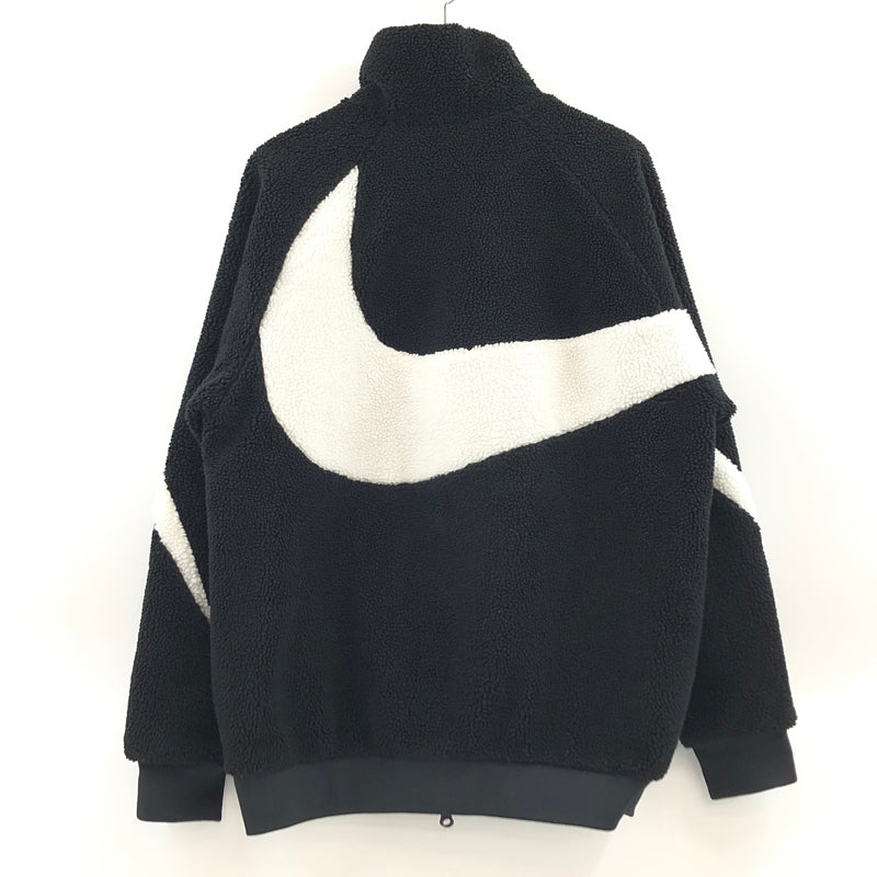【中古品】【メンズ】 NIKE ナイキ AS M NSW VW SWSH FULL ZIP JKT BQ6546-011 スポーツウェア スウッシュ フルジップ ジャケット リバーシブル ボア フリース アウター 148-260702-hn-08-fur サイズ：L カラー：ブラック/ホワイト 万代Net店
